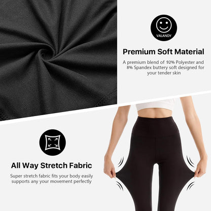 High Waisted Leggings for Women - Full Length Capri Buttery Soft Yoga Pants for Workout Athletic